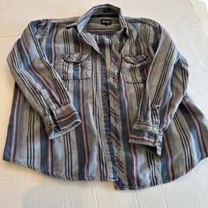 Vtg Rare Big Yank Mens Plaid Flannel Shirt‎ Long Sleeve Button Up Sz XL Gorpcore